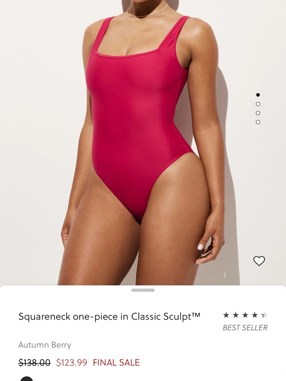 J. Crew Squareneck One-Piece Swimsuit - Autumn Berry